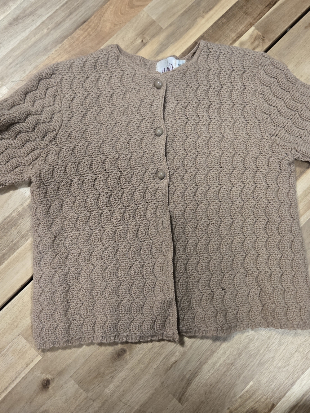 Vintage Marta D. For Berek Hand-Knit Cardigan Sweater